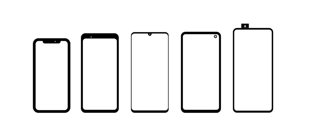 cellphone with different display notches
