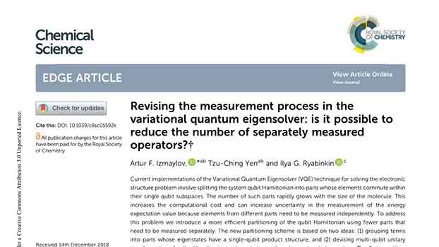 Revising the measurement process in the variational quantum eignesolver
